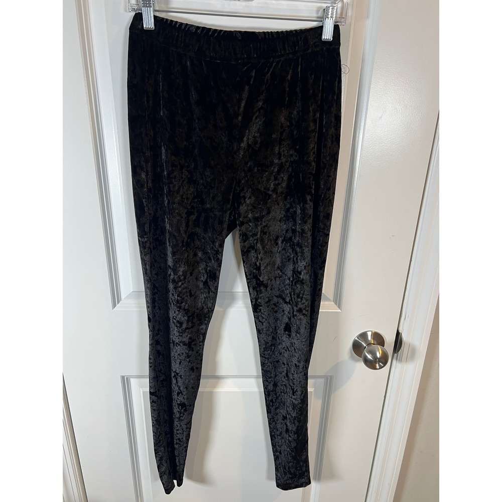 Torrid‎ Womens Leggings Crushed Velvet Black Size 0